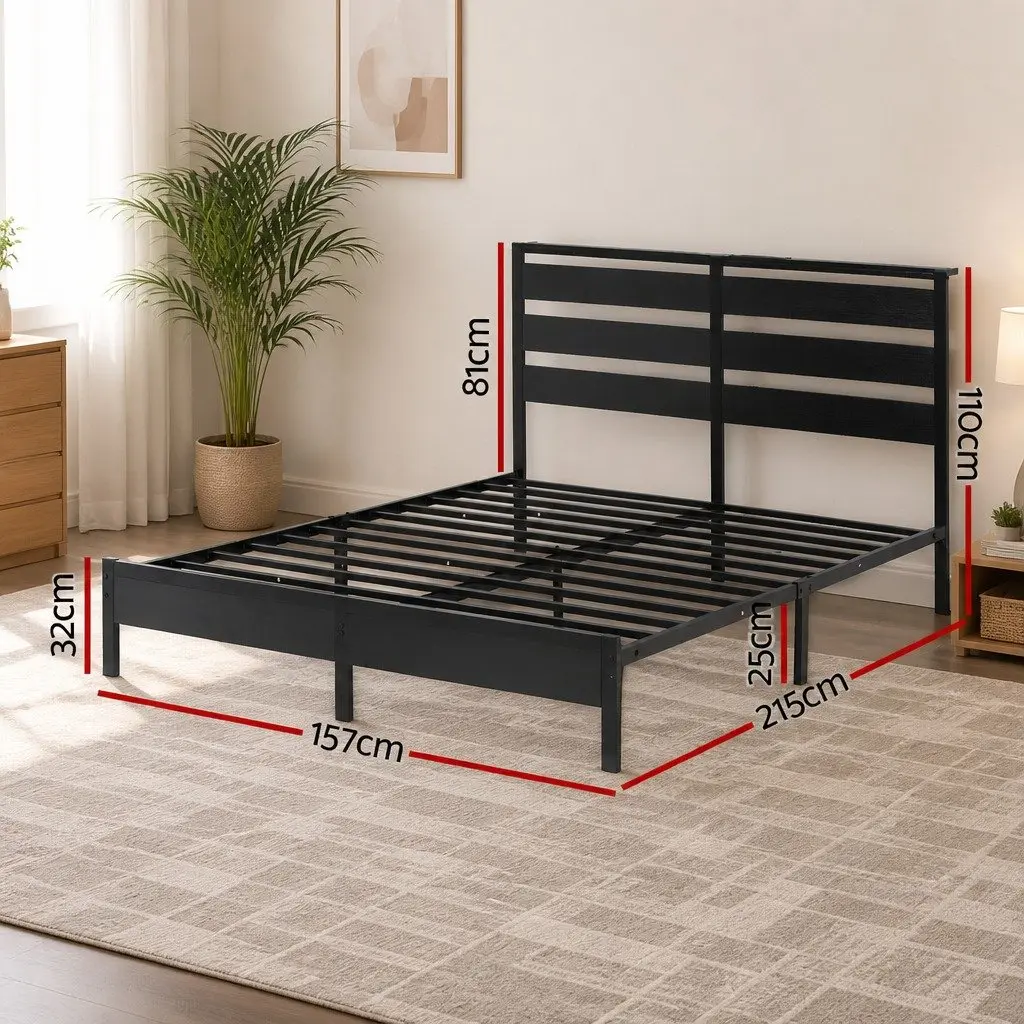Queen Metal Bed Frame with LED Ambiance