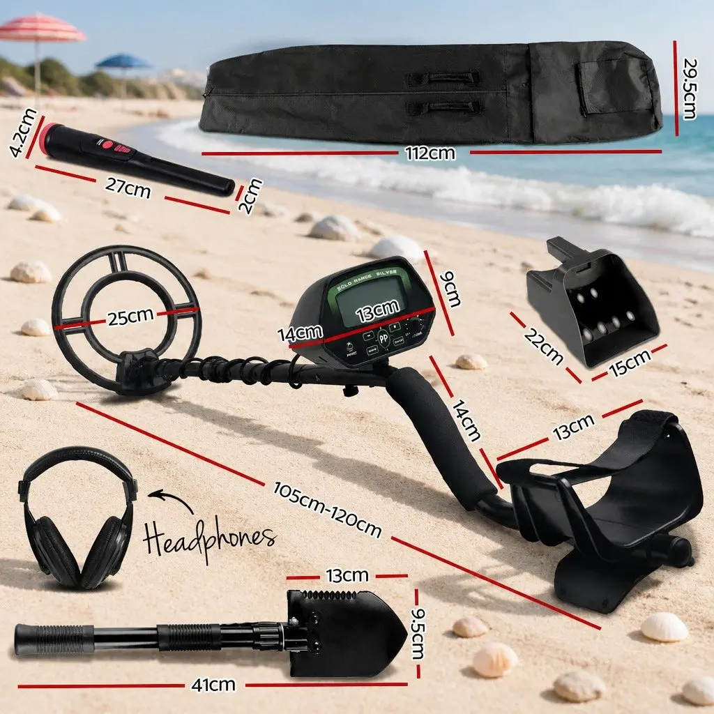 Metal Detector Pinpointer Kit Treasure Hunter Waterproof 250mm Black
