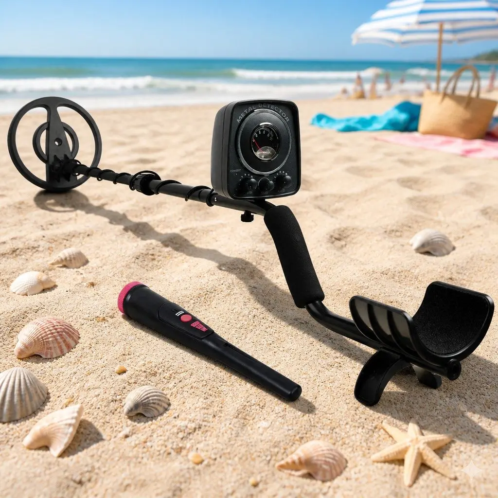 Metal Detector Pinpointer Set 160mm Sensitivity Water Resistant Black