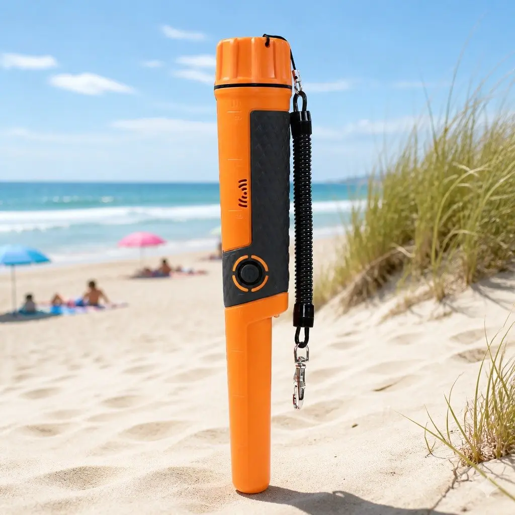 Metal Detector Waterproof Pinpointer Handheld 40MM Black and Orange