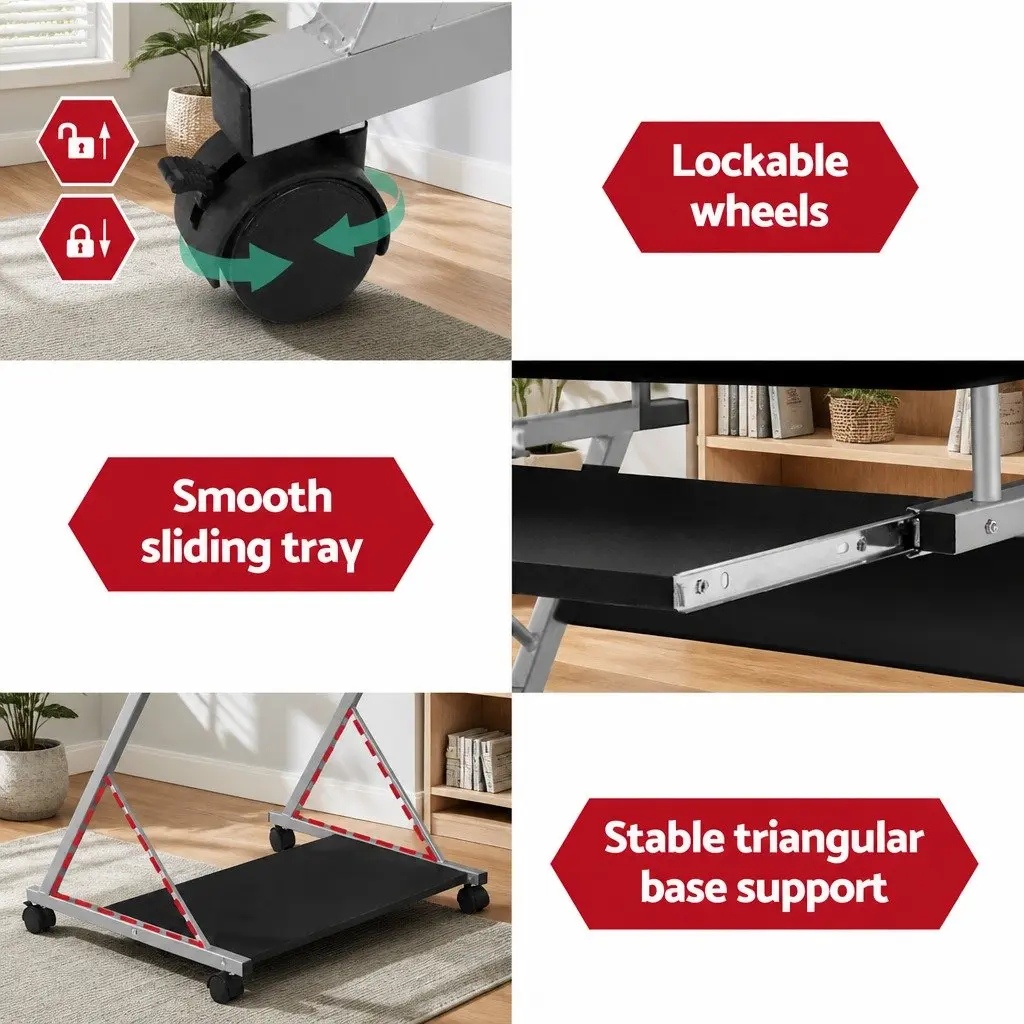 Computer Desk with Sliding Tray 60CM