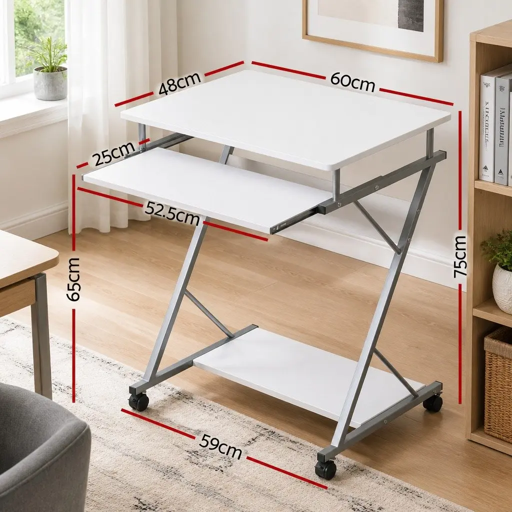 Computer Desk Home Office Workstation 60cm White