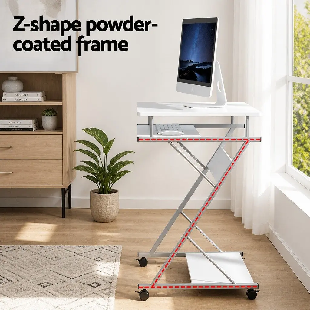 Computer Desk Home Office Workstation 60cm White