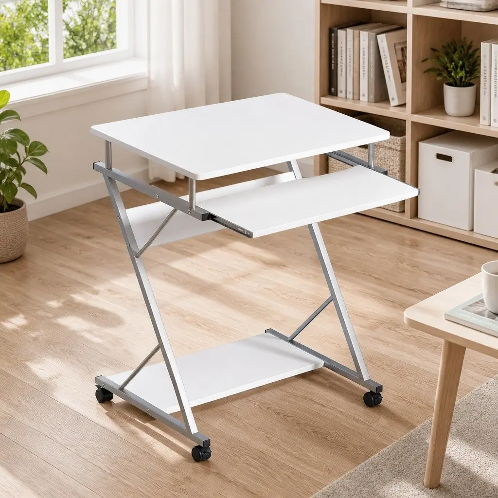 Computer Desk Home Office Workstation 60cm White