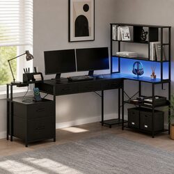Stylish L Shaped Gaming Desk with Enhanced Usability