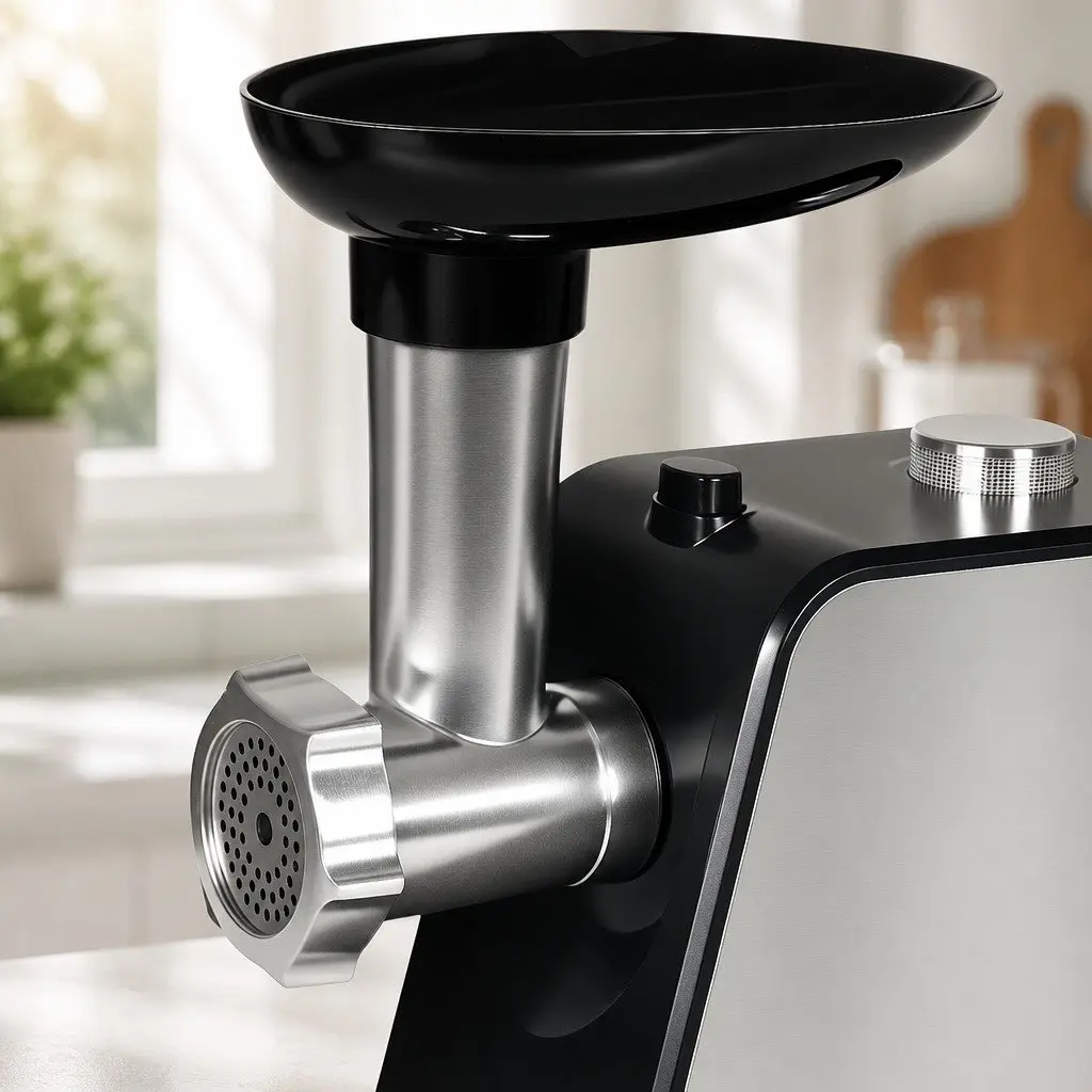 Electric Meat Grinder 2800W 4-in-1 Kitchen Appliance Black and Silver