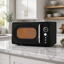 Microwave Oven 20L Digital Black Kitchen 700W 8 Auto Cook Menus Defrost