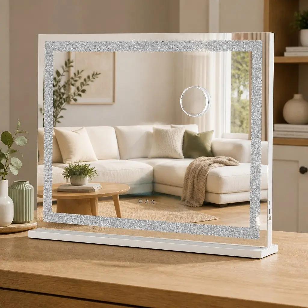 Vanity Makeup Mirror LED Lighting Touch Control 80cm White