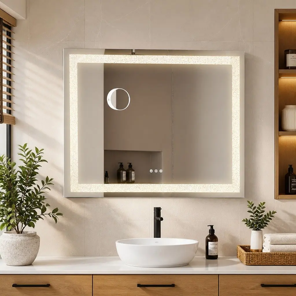 Vanity Makeup Mirror LED Lighting Touch Control 80cm White