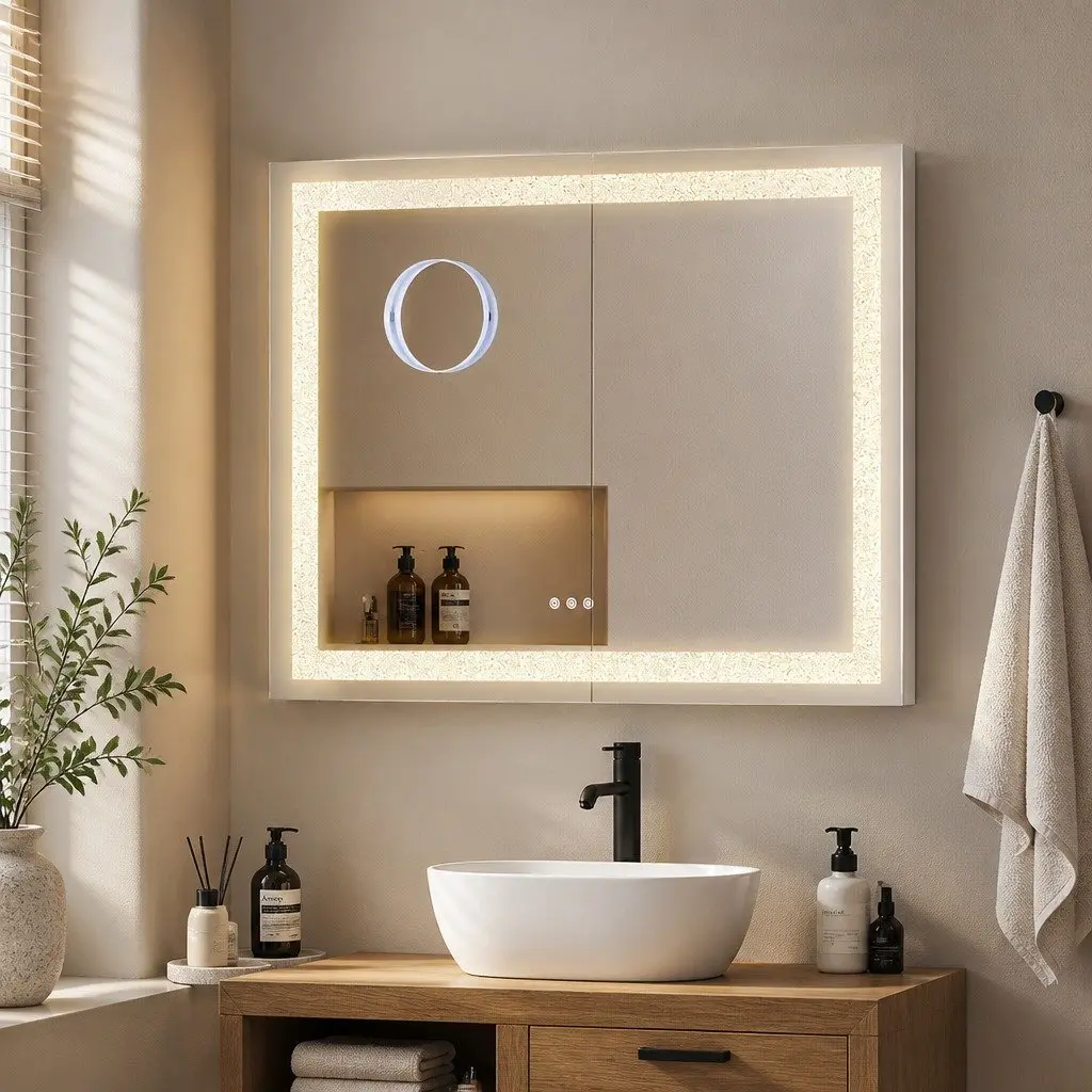 Makeup Vanity Mirror Touch Control LED Light 58cm White 5X Magnification