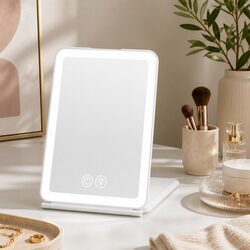 Warm and Practical Portable Makeup Mirror with Lights