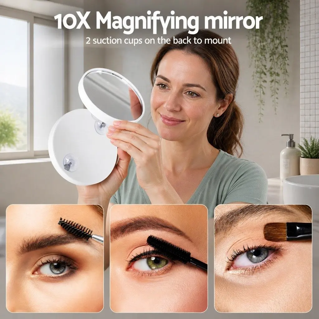 Makeup Mirror LED Light 60x50cm Tabletop Black