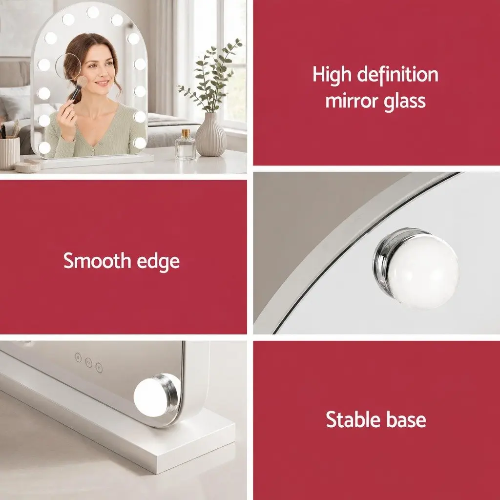 Makeup Mirror LED Dressing Vanity Light 40x50cm with 5x Magnification White
