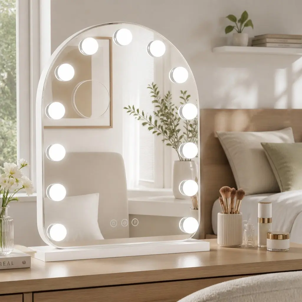Makeup Mirror LED Dressing Vanity Light 40x50cm with 5x Magnification White