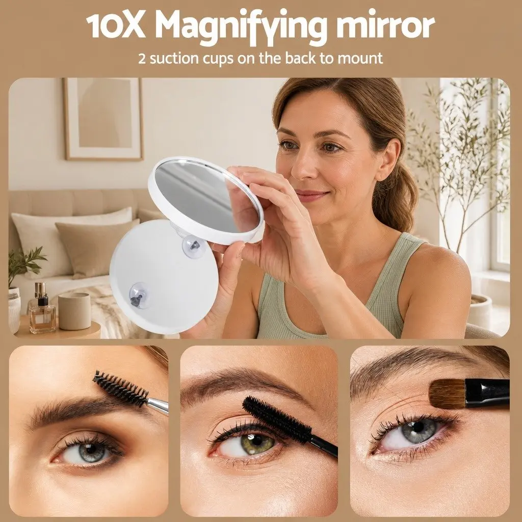 Makeup Mirror LED Light Tabletop Wall Mount 80x58cm