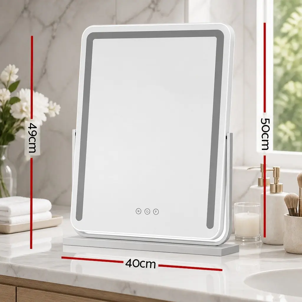 Makeup Mirror LED Light Strip 40x50cm 180° Rotation Touch Control