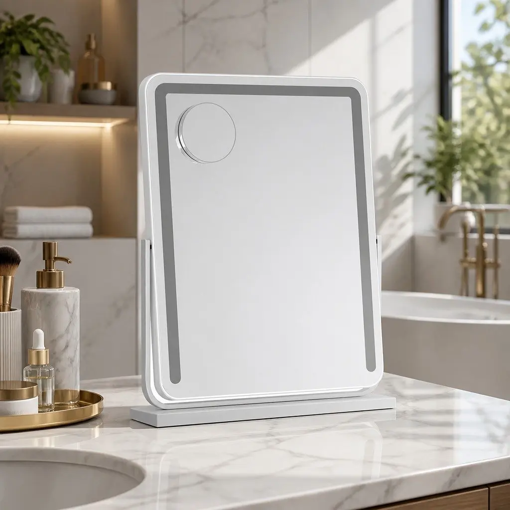 Makeup Mirror LED Light Strip 40x50cm 180° Rotation Touch Control