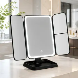 Reliable LED Makeup Mirror with Built-in Storage