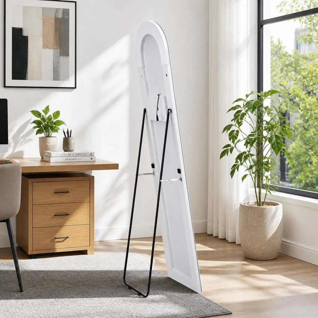 LED Full Length Mirror 160cm Arched Floor Standing Wall Mounted Dressing Mirror