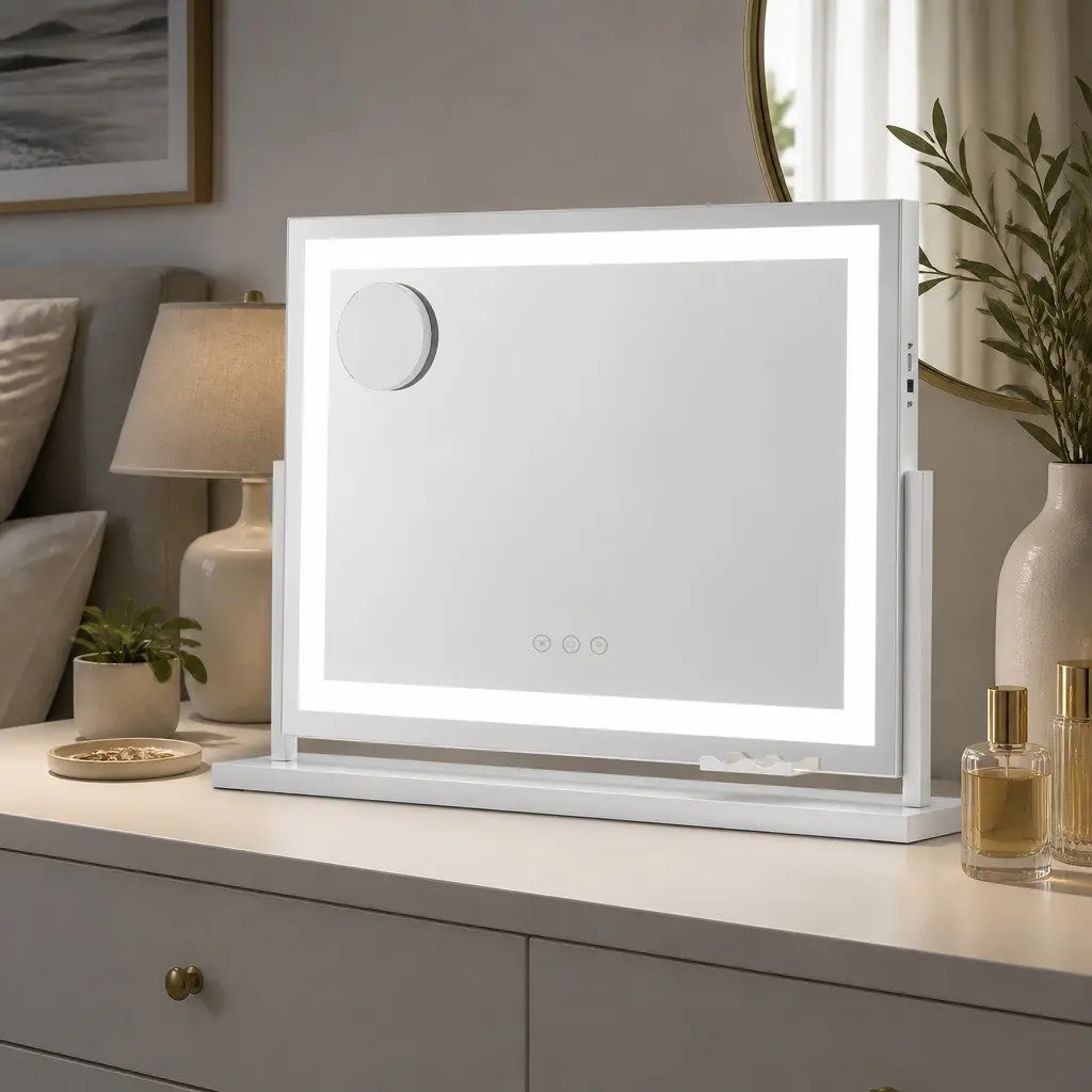 Makeup Mirror LED Light 58x46cm 360 Rotatable White