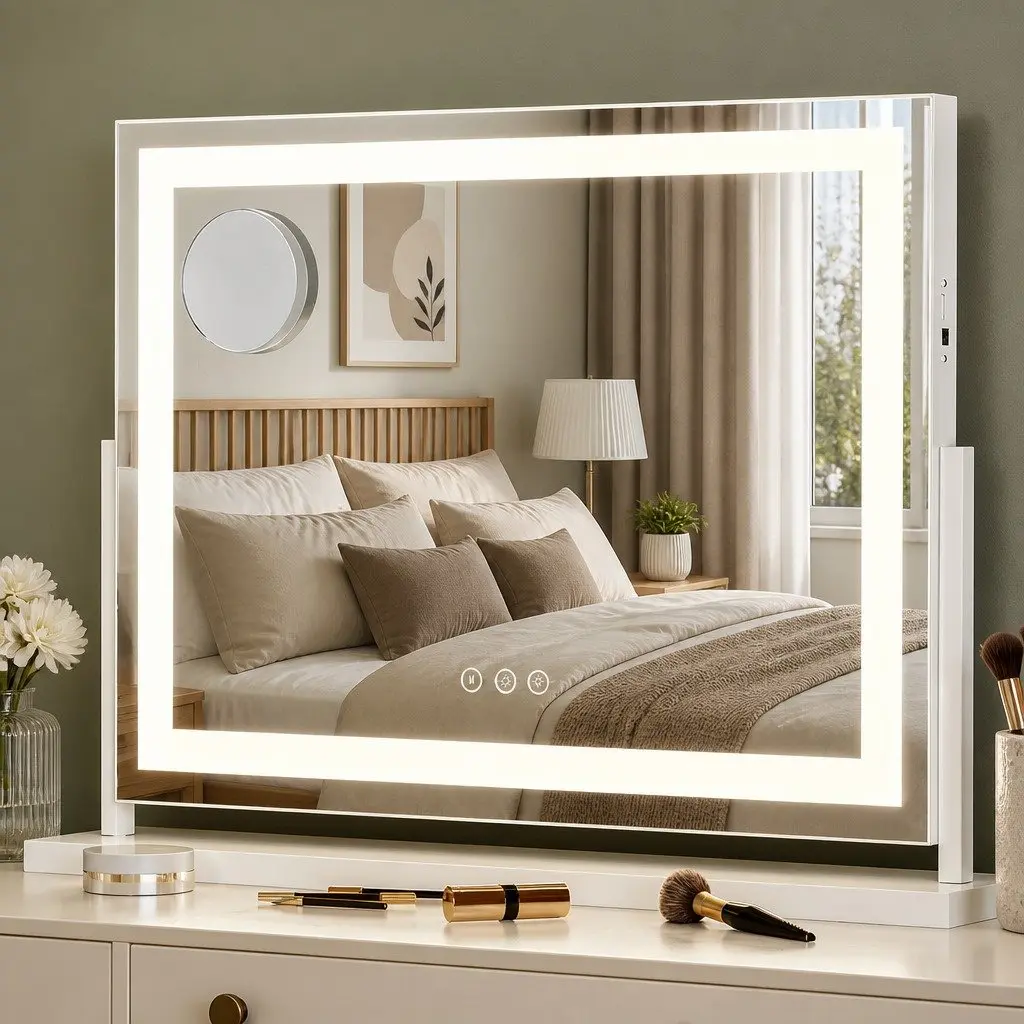 Makeup Mirror LED Light 58x46cm 360 Rotatable White