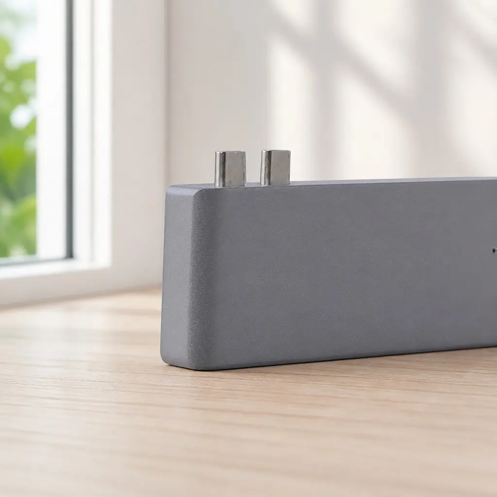 Type-C Hub 6 Port Rapid Data Transfer Card Reader Grey
