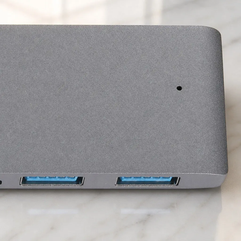 Type-C Hub 6 Port Rapid Data Transfer Card Reader Grey