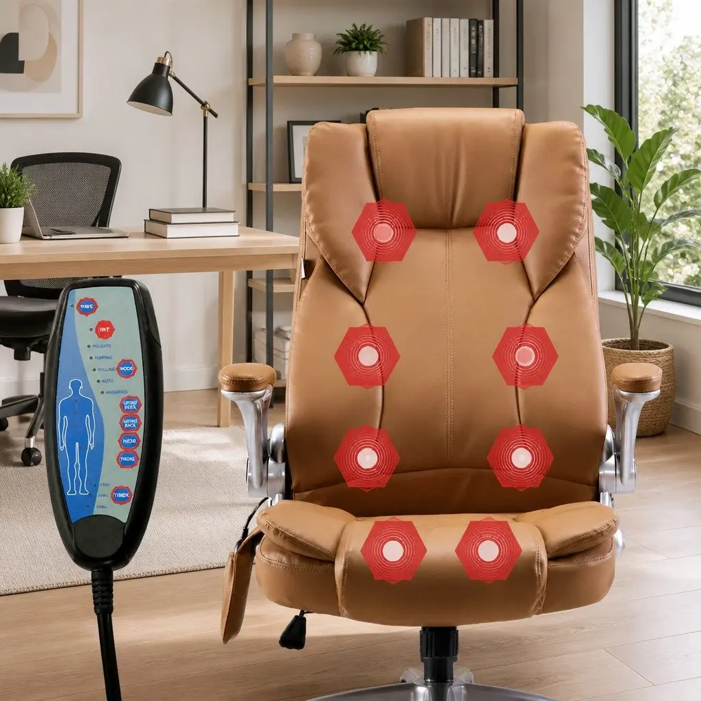 High Back Chair with Massage Functionality