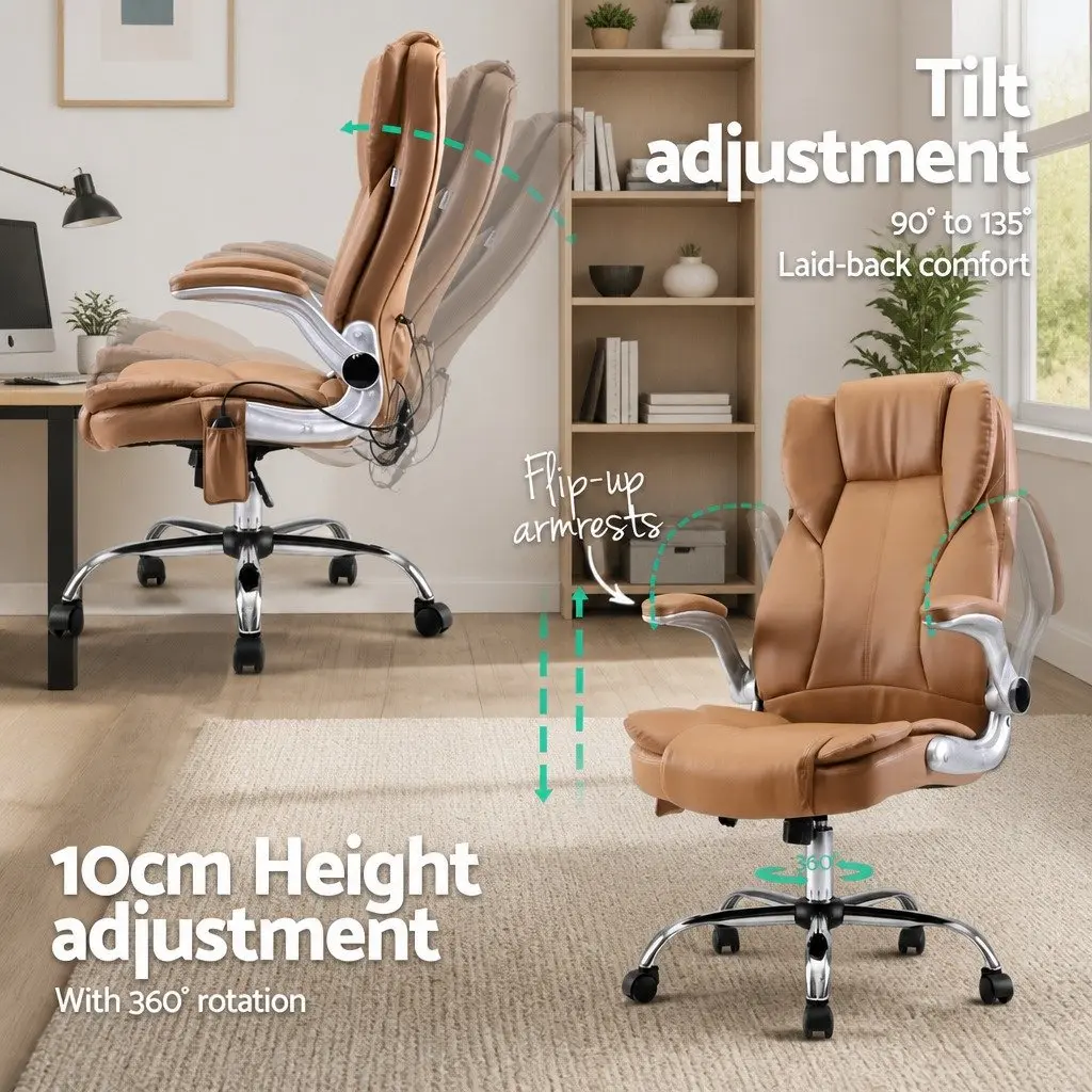 High Back Chair with Massage Functionality