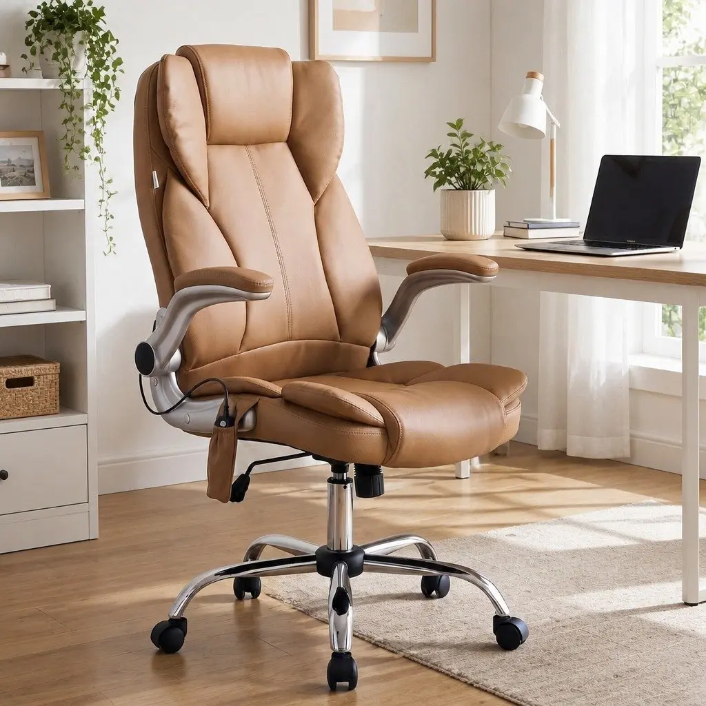 High Back Chair with Massage Functionality