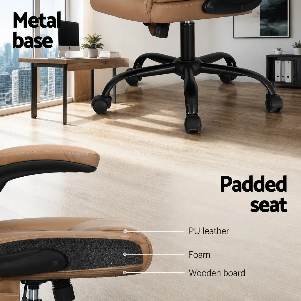 Massage Office Chair Lumbar Vibration Mid Back Sand