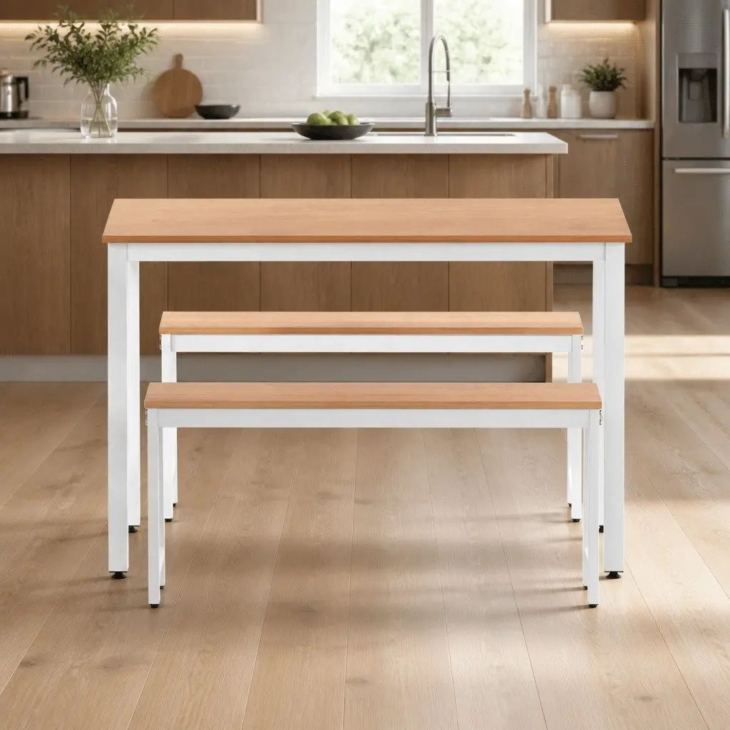 3-Piece Dining Set with Solid Build