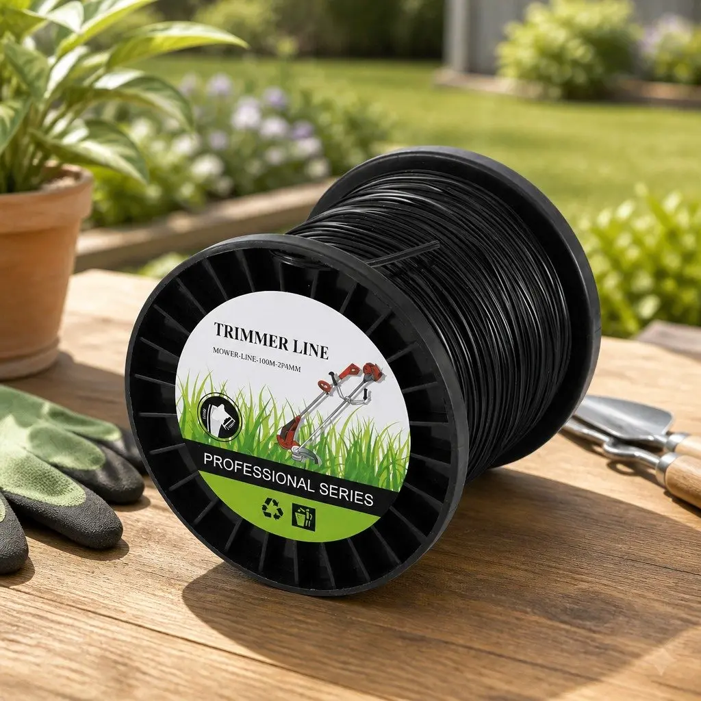 Trimmer Line 100M Nylon String Cord 2.4mm Star Black