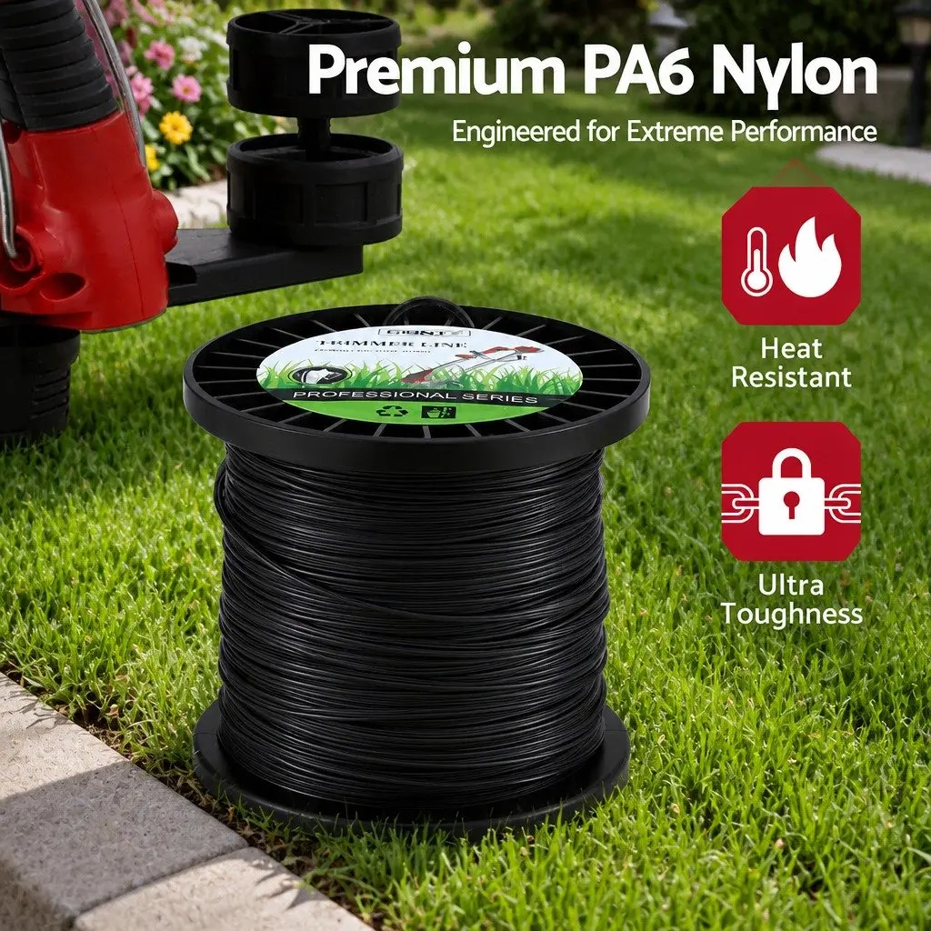 Trimmer Line 100M Nylon String Cord 2.4mm Star Black