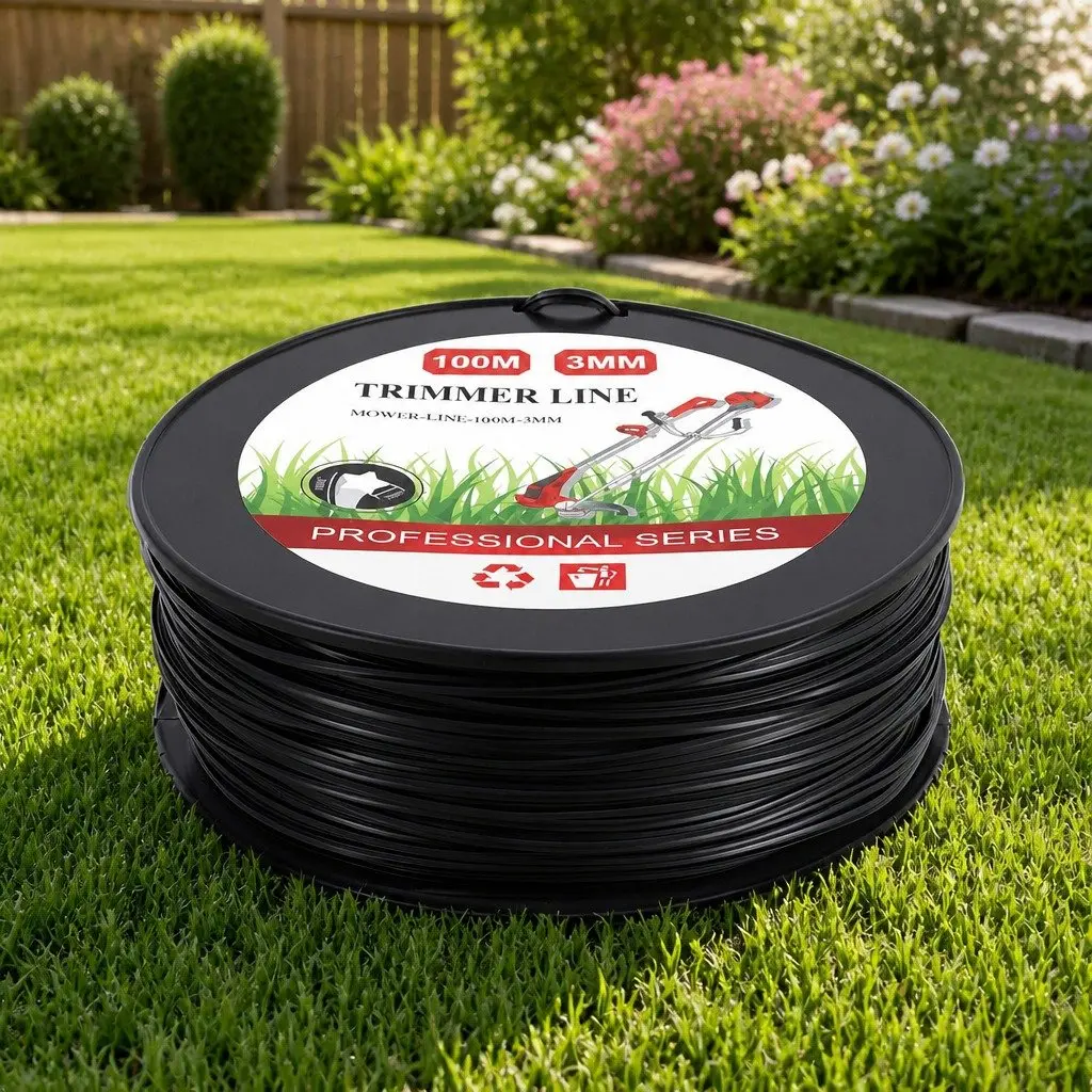 Trimmer Line 100M 3.0mm Star Nylon String Cord Black