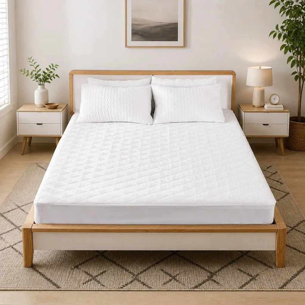 Waterproof Microfibre Double Mattress Protector Fitted Sheet Dust Mite Allergen