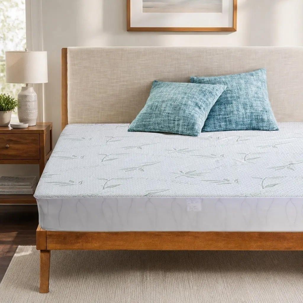 King Single Fitted Mattress Protector Waterproof Dust Mite Allergen White 35cm or 40cm Depth