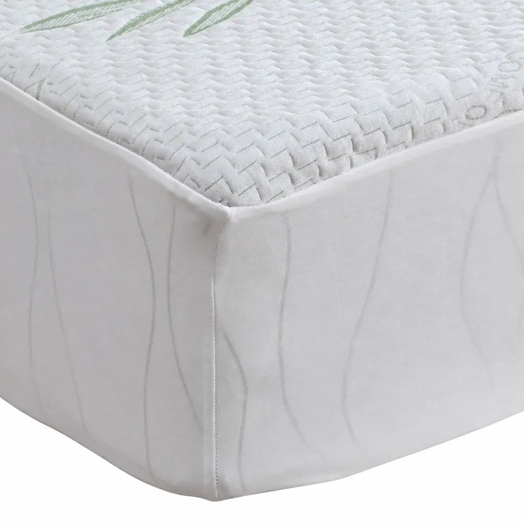 King Single Fitted Mattress Protector Waterproof Dust Mite Allergen White 35cm or 40cm Depth