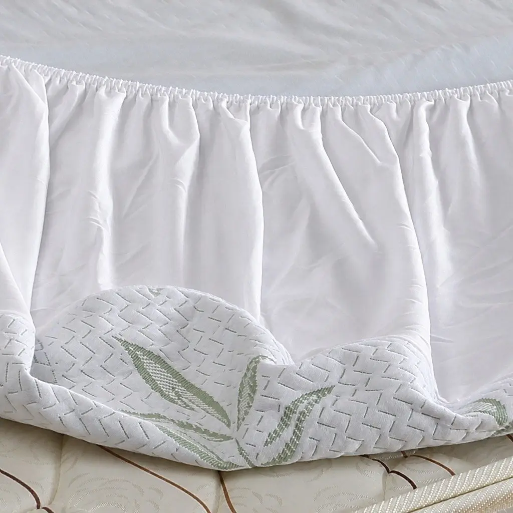 King Single Fitted Mattress Protector Waterproof Dust Mite Allergen White 35cm or 40cm Depth