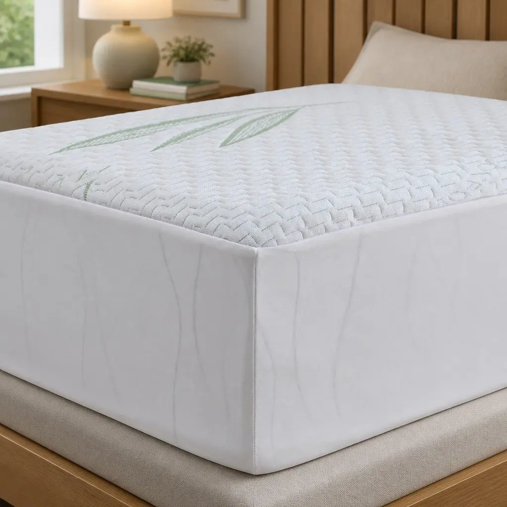 Fitted Mattress Protector Super King Size Waterproof Breathable White Dust Mite Allergens