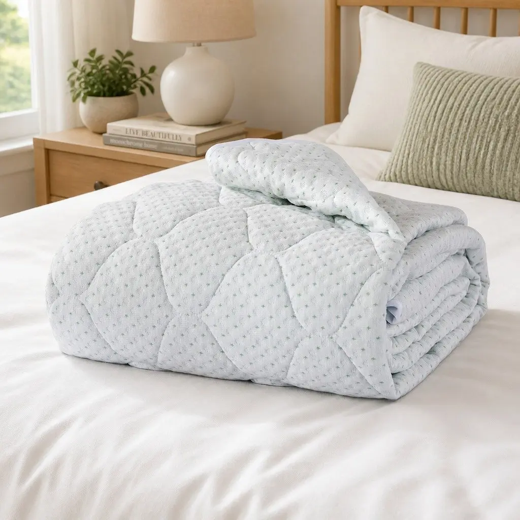 Mattress Protector Topper Bamboo Fibre Double Bed Waterproof Fitted Quilted