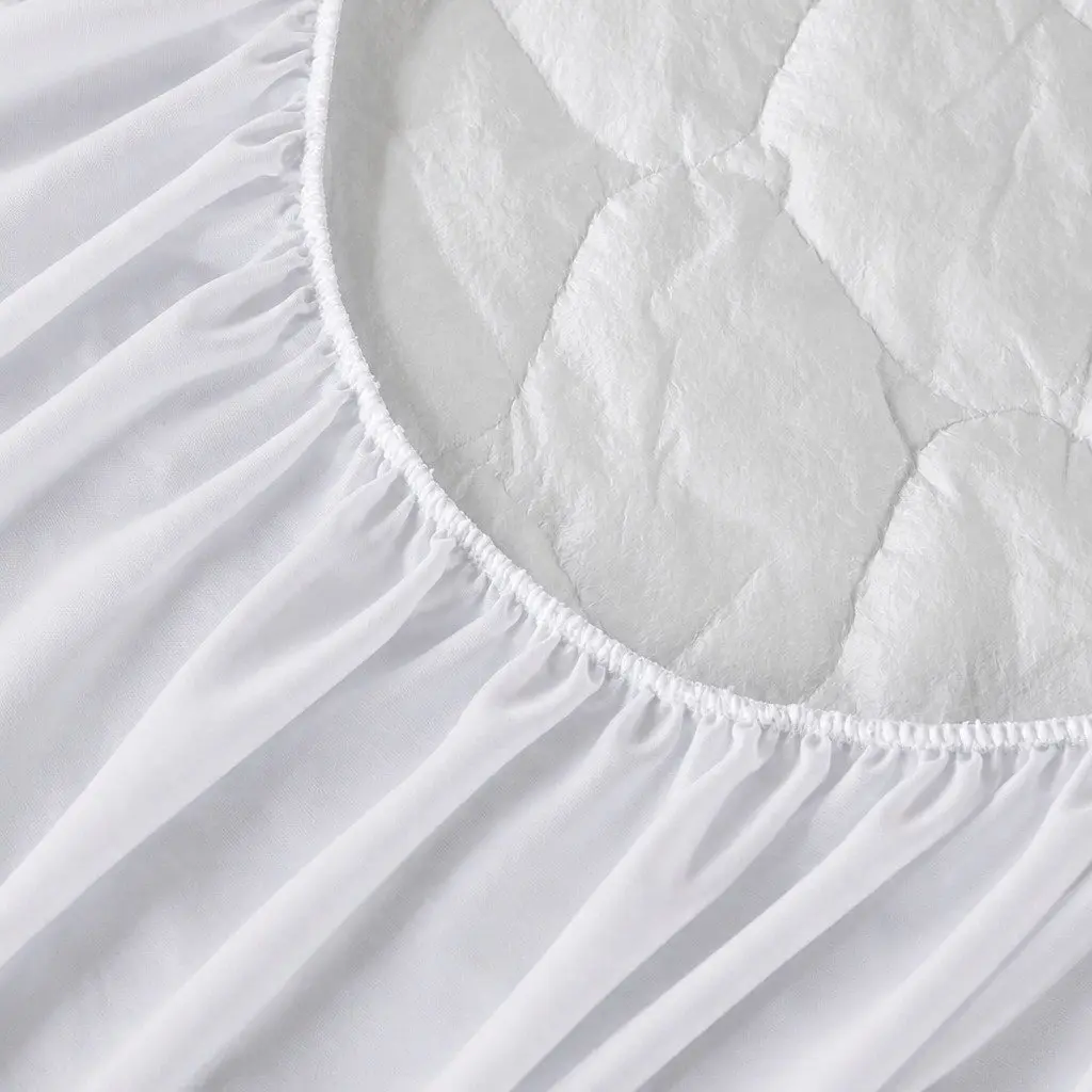 Mattress Protector Bamboo Fibre King Size Quilted Waterproof Fitted White