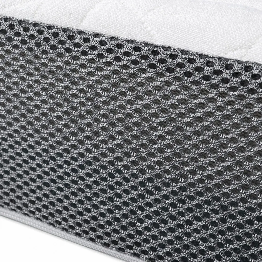 Memory Foam Mattress Topper Dual Layer Queen Size All Season White and Grey