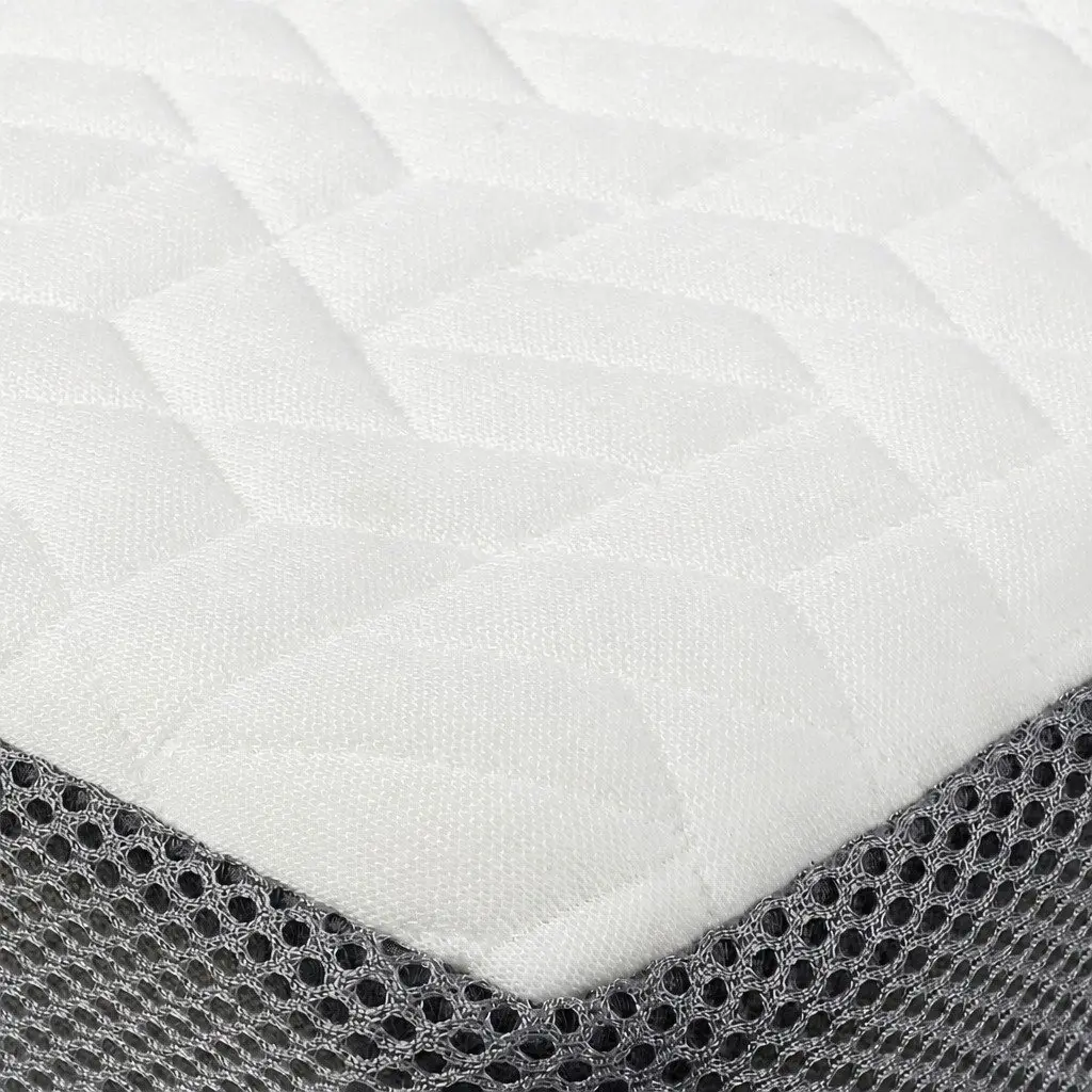 Memory Foam Mattress Topper Dual Layer Queen Size All Season White and Grey