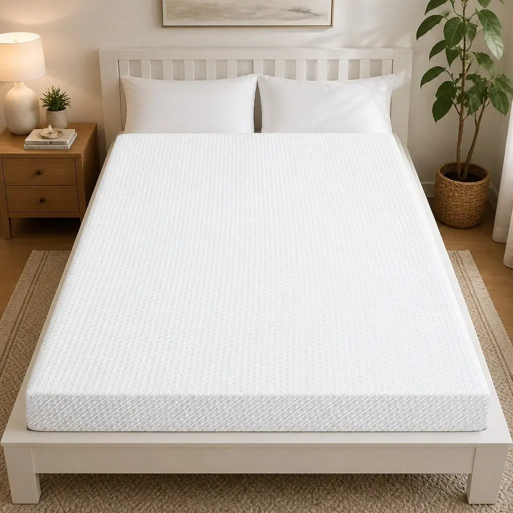 Memory Foam Mattress Topper Cooling Gel 10cm Double White