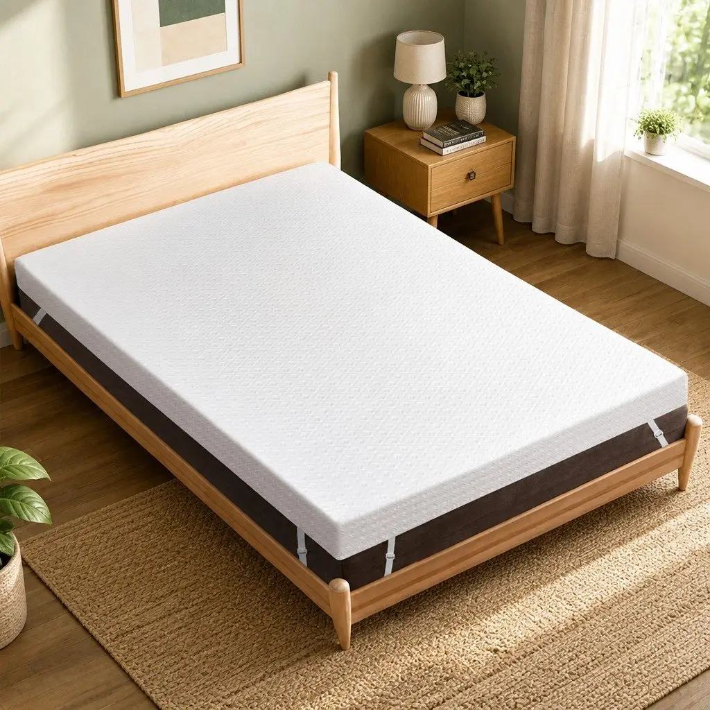 Memory Foam Mattress Topper Cooling Gel 10cm King Single White