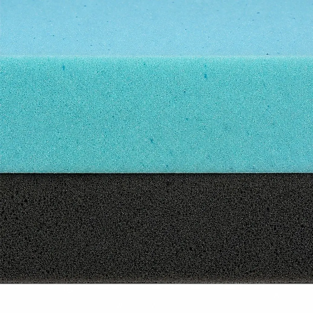 Memory Foam Mattress Topper 10cm Dual-Layer Gel Bamboo Charcoal White