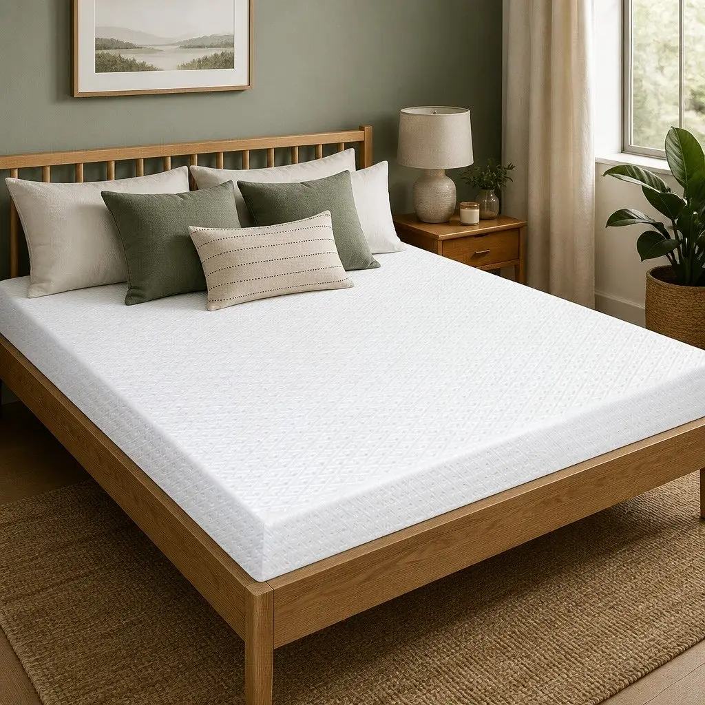 Memory Foam Mattress Topper Dual-Layer Gel Cooling 10cm Bamboo Charcoal Queen