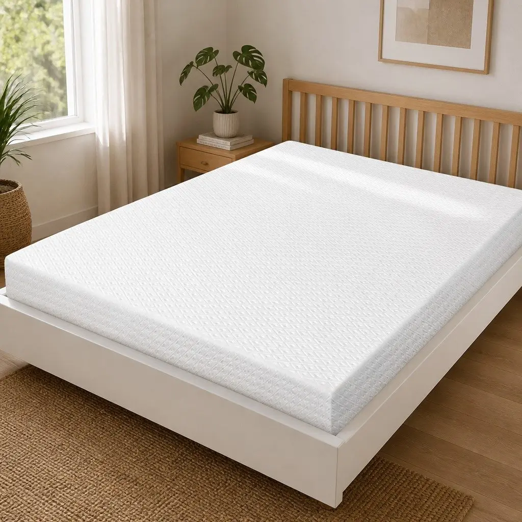Memory Foam Mattress Topper Dual-Layer Gel Cooling 10cm Bamboo Charcoal Queen