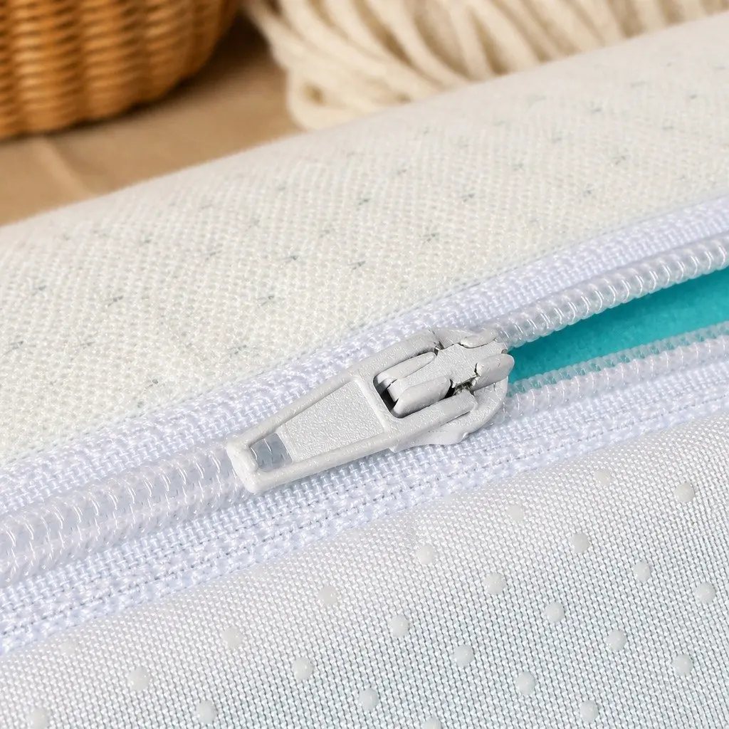 Gel Memory Foam Mattress Topper Travel Bed Roll Portable 75cm x 170cm White